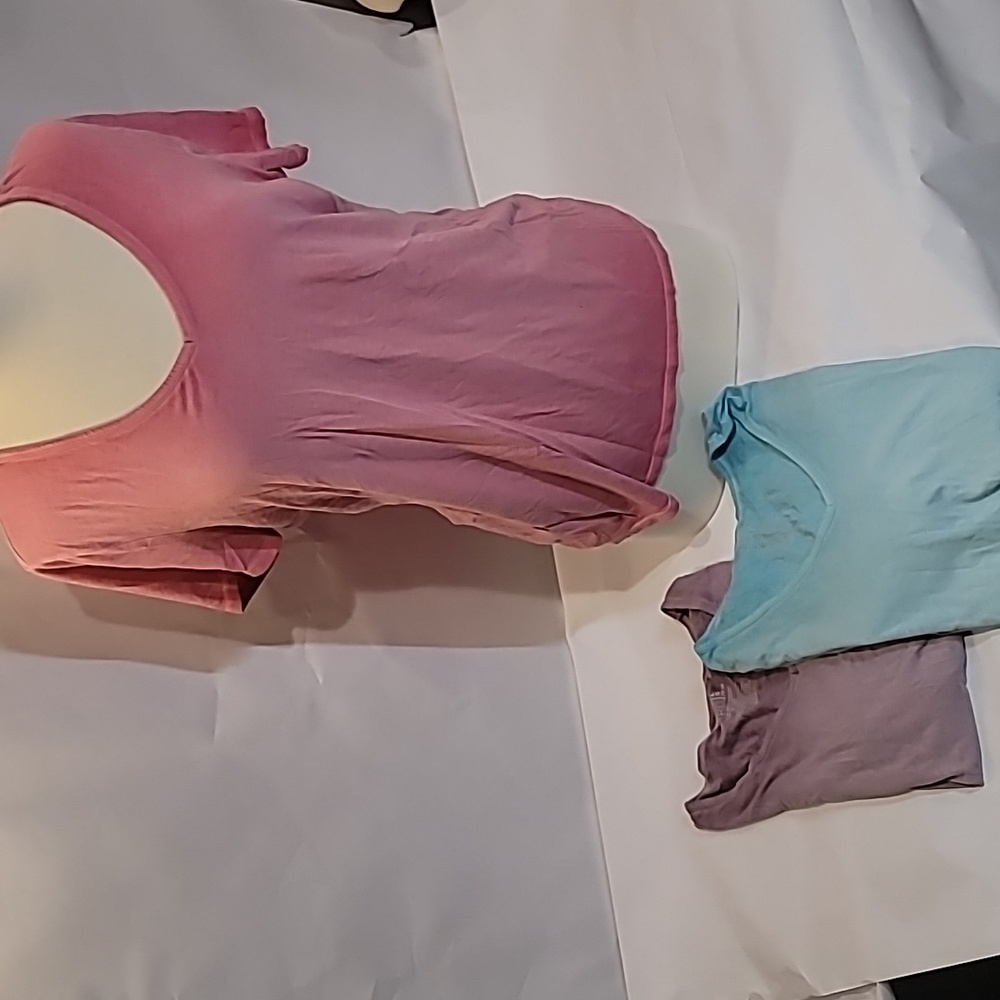 Time And Tru Lot of 3 V-neck Slub Tshirts Faded Wash Sz L 12-14